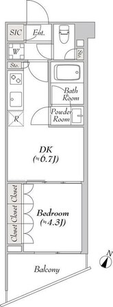 ルミーク本町ウェストの物件間取画像